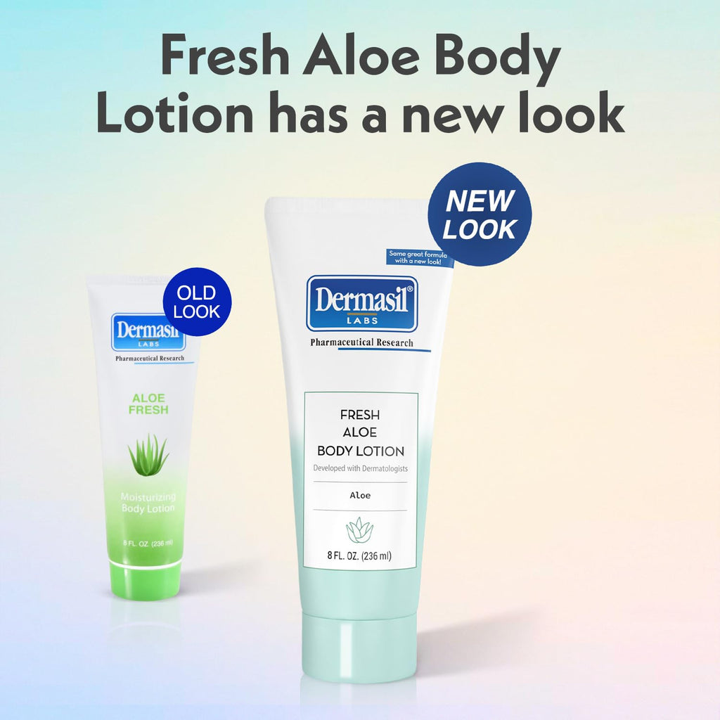 Dermasil Body Lotion, Fresh Aloe, 3-Pack – Non-Greasy, Fast-Absorbing, Fresh Scent, 8 Oz Ea