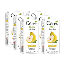 Ceres 100% All Natural Pure Fruit Juice Blend—Delicious Pear Edition—No Added Sugar, Cholesterol Free, Gluten Free—33.8 FL OZ (Pack of 6)