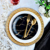 Diamond Gold Charger Plates, 13” Elegant Chargers, Set of 6, Hand Finished (Finish May Vary) Gold Chargers for Dinner Plates & Soup Bowls, Perfect for Weddings, Parties, Anniversary, Holidays