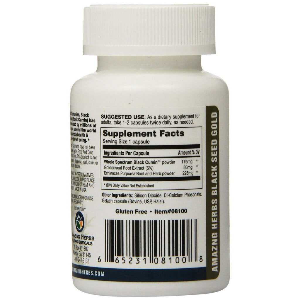 Amazing Herbs Black Seed Gold - 60 Capsules,AMAZING HERBS,OxKom
