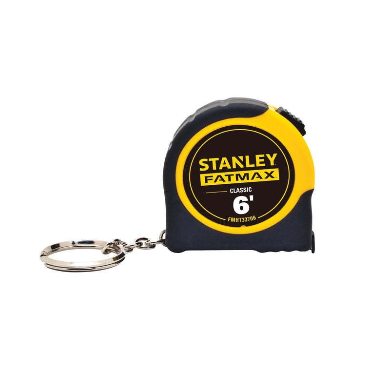 Stanley  Fatmax  6 ft. L x 0.5 in. W Key Chain Tape Measure  Yellow,STANLEY,OxKom