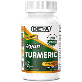 Deva Vegan Turmeric - Organic 90 Tabs,DEVA VEGAN VITAMINS,OxKom