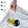 Party Tablecloth Black & Gold Balloons Set Of 4 Disposable Decor,Chateau Fine Tableware,OxKom
