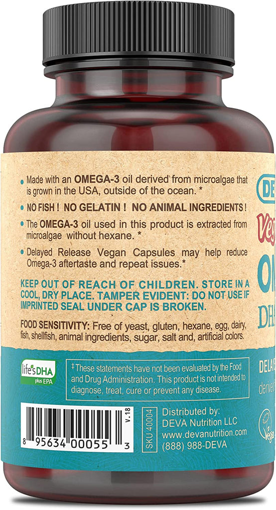 DEVA VEGAN VITAMINS, DHA-EPA (DELAYED REL) VEGAN 90 VCAP