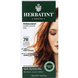 Herbatint Permanent Herbal Haircolour Gel 7R Copper Blonde - 135 ml,HERBATINT,OxKom
