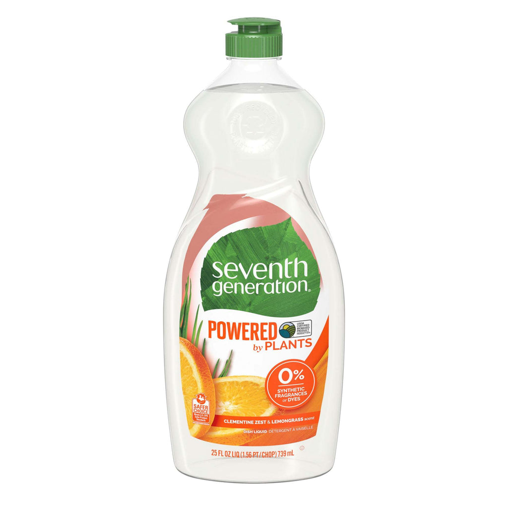 Seventh Generation Dish Liquid - Lemongrass and Clementine Zest - 25 oz,SEVENTH GENERATION,OxKom