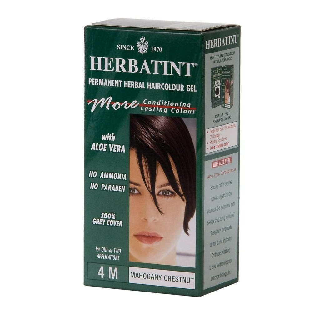 Herbatint Permanent Herbal Haircolour Gel 4M Mahogany Chestnut - 135 ml,HERBATINT,OxKom