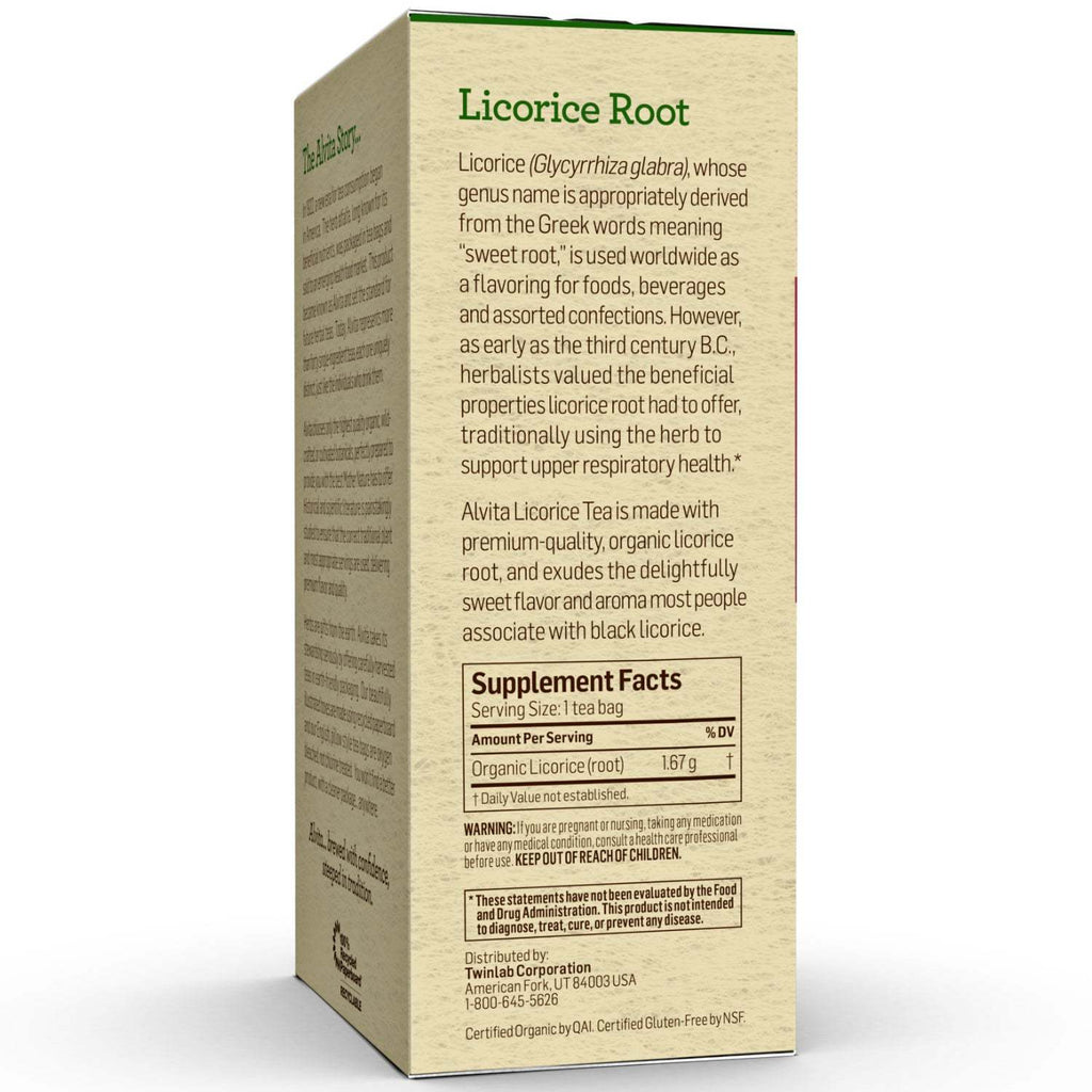 Alvita Teas Organic Herbal Licorice Tea - 24 Bags,ALVITA,OxKom