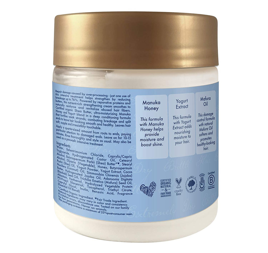 Shea Moisture, Manuka Honey - Yogurt, Hydrate + Repair Protein Treatment 8oz