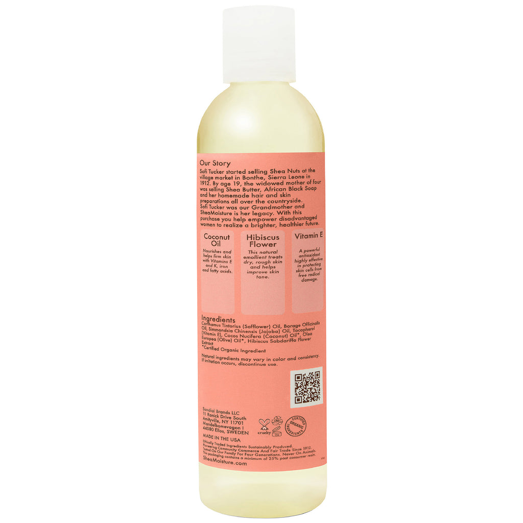 Shea Moisture Coconut & Hibiscus Bath Body & Massage Oil 8 fl oz