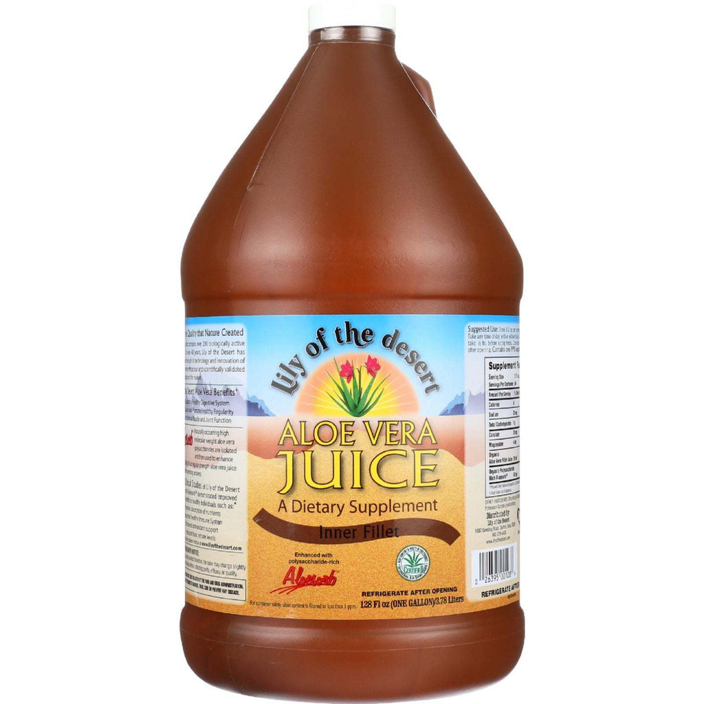 Lily Of The Desert Aloe Vera Juice - Organic - 1 gallon - case of 4,LILY OF THE DESERT,OxKom