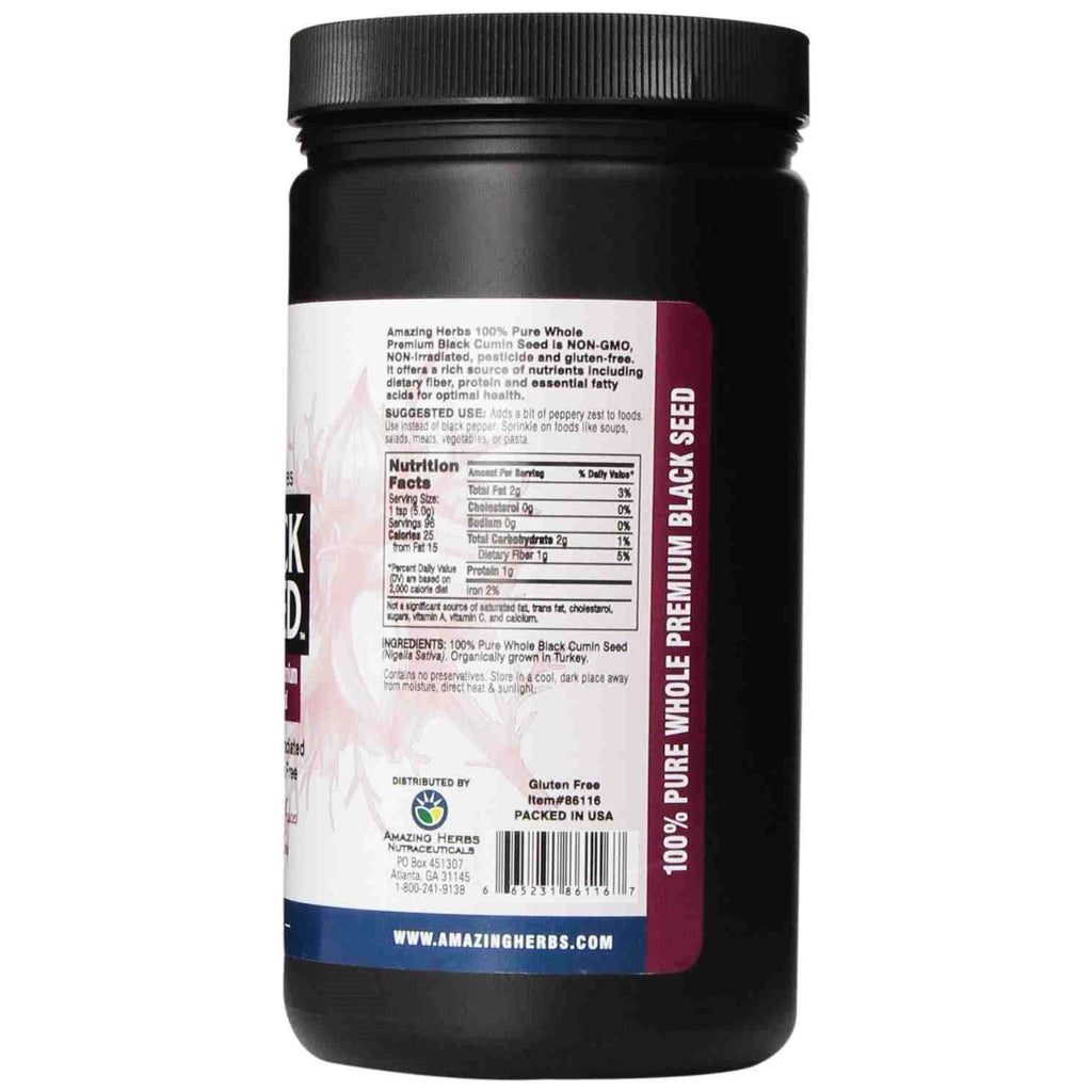 Amazing Herbs Black Seed Whole Seed - 16 oz,AMAZING HERBS,OxKom
