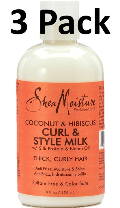 Shea Moisture Coconut & Hibiscus Curl & Style Milk 8 Fl Oz