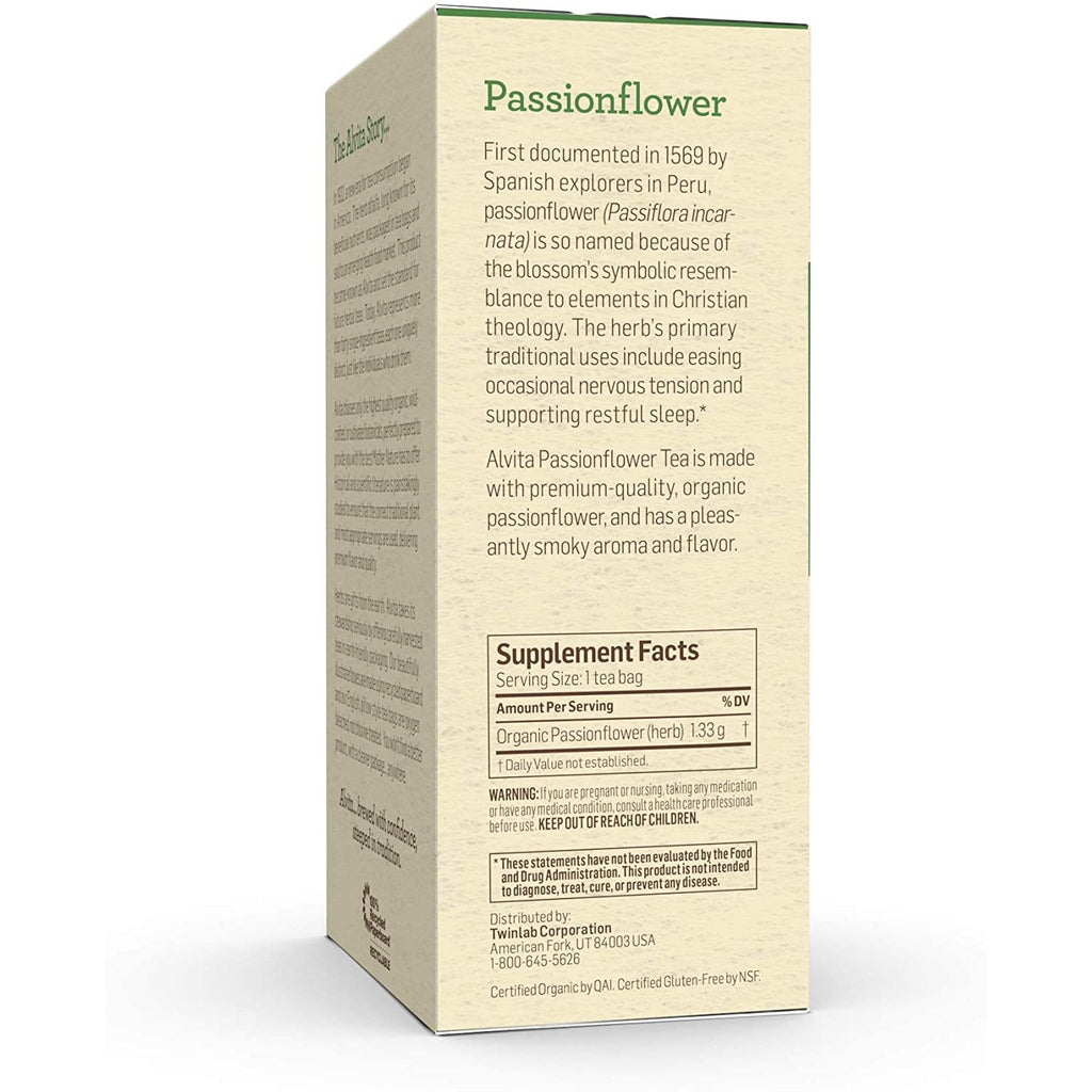 Alvita Tea Organic Herbal Passionflower Tea - 24 Bags,ALVITA,OxKom