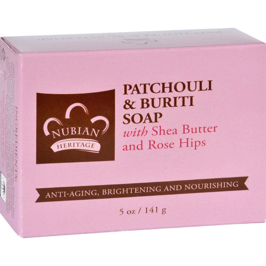 Nubian Heritage Bar Soap - Patchouli and Buriti - 5 oz,NUBIAN HERITAGE,OxKom
