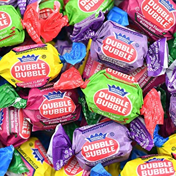 Dubble Bubble America's Original Assrtd Flavors Gum Tub Kosher Candy 300 Count