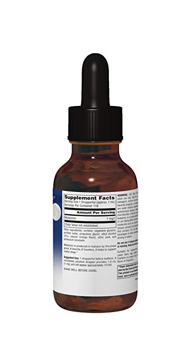 Source Naturals Melatonin Liquid Sublingual, 4 oz