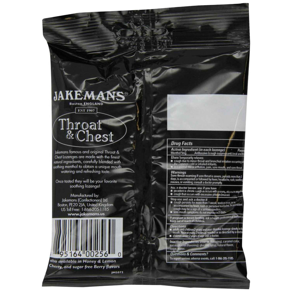 Jakemans Throat and Chest Lozenges - Licorice Menthol -  30 Pack,JAKEMANS,OxKom