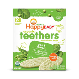 Happy Babby pea & Spinach Teething Wafers 1.7 oz,HAPPY BABY,OxKom
