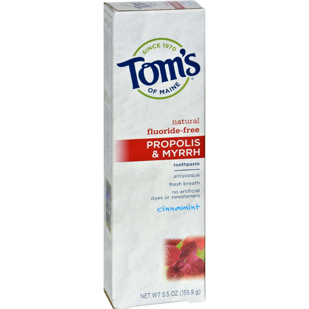 Tom'S Of Maine Propolis And Myrrh Toothpaste Cinnamint - 5.5 Oz,TOM'S OF MAINE,OxKom