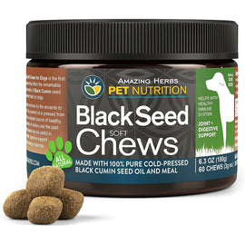 Dog Chews
Dog Chews
Black Seed Soft Chews Pet 6.2 OZ,AMAZING HERBS,OxKom