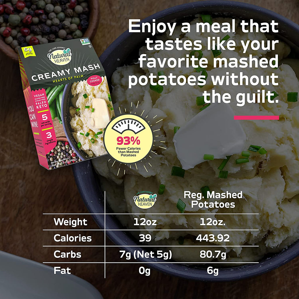 Natural Heaven Creamy Mashed Hearts of Palm 12 oz