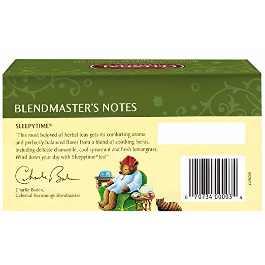 Celestial Seasonings Herbal Tea - Sleepytime - Caffeine Free - 20 Bags,Hain Celes,OxKom