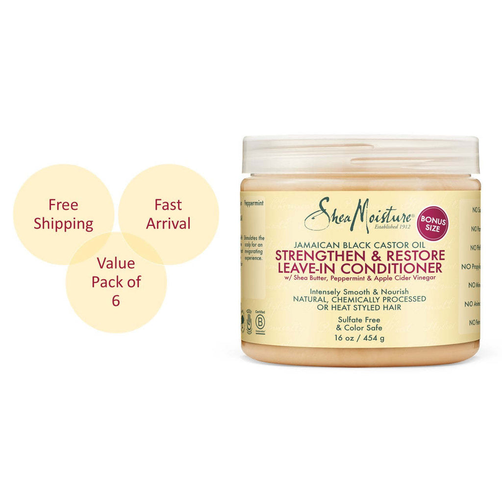 Shea Moisture Oil Strengthen, Grow, and Restore Leave-In Conditioner 16 oz,SheaMoisture,OxKom