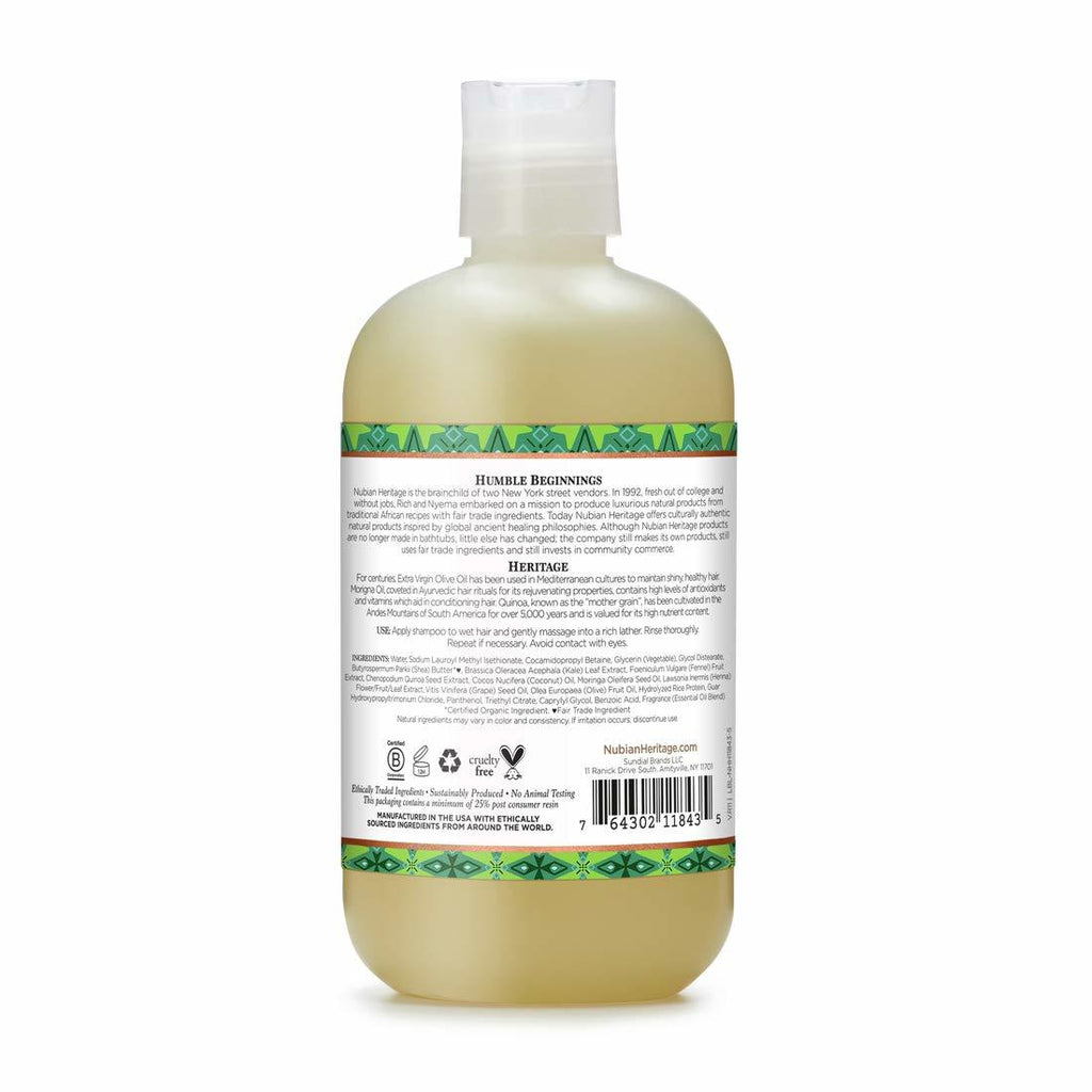 Nubian Heritage Olive Oil Vegan Shampoo, 12 fl oz (355 ml),NUBIAN HERITAGE,OxKom