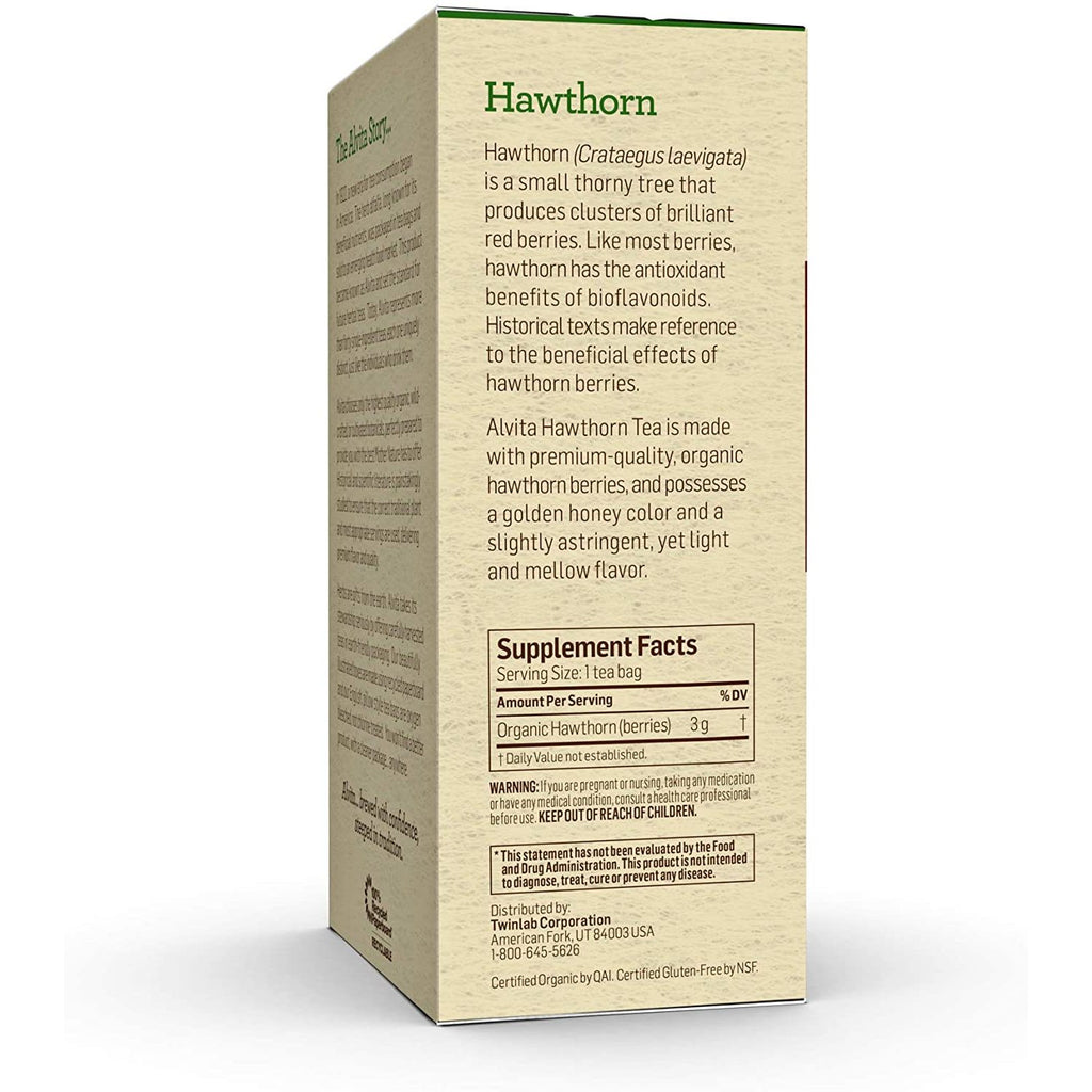 Alvita Teas Organic Herbal Tea Bags - Hawthorn Berry - 24 Bags,ALVITA,OxKom