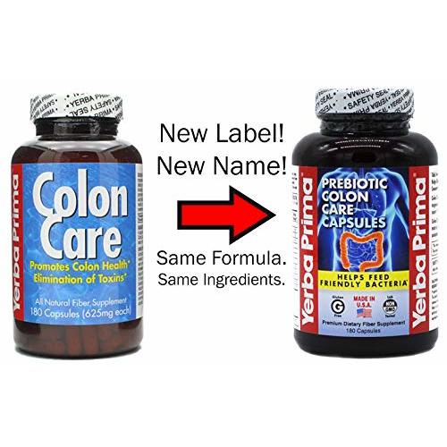 Yerba Prima Colon Care - 625 mg - 180 Capsules,YERBA PRIMA,OxKom