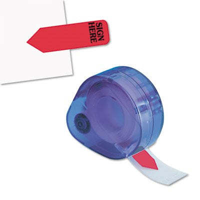 Arrow Message Page Flags in Dispenser, "Sign Here", Red, 120/Dispenser,REDI-TAG CORPORATION,OxKom