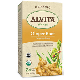 Alvita Teas Organic Herbal Tea Bags - Ginger Root - 24 Bags,ALVITA,OxKom