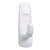 General Purpose Hooks, 5lb Capacity, Plastic, White, 1 Hook & 2 Strips,3M,OxKom
