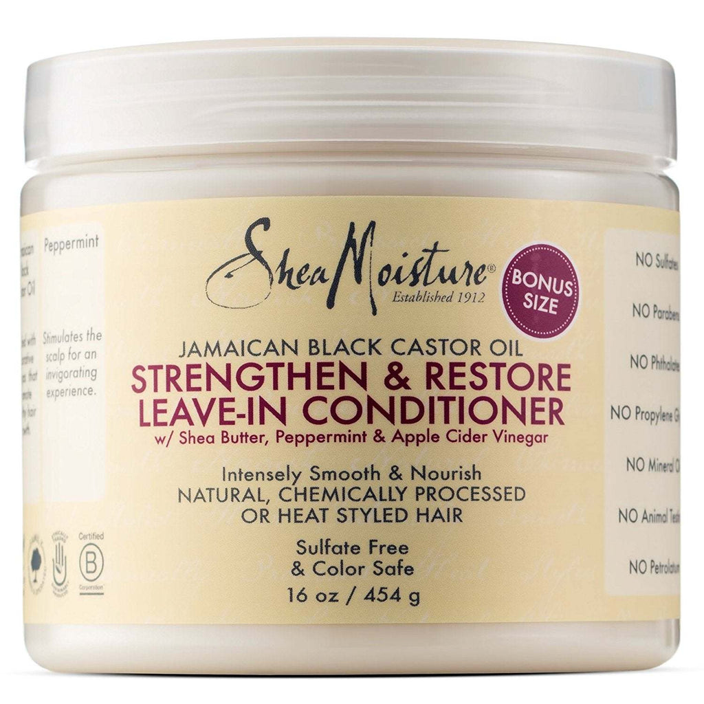 Shea Moisture Oil Strengthen, Grow, and Restore Leave-In Conditioner 16 oz,SheaMoisture,OxKom