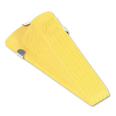 Giant Foot Magnetic Doorstop, No-Slip Rubber Wedge, 3-1/2w x 6-3/4dx2h, Yellow,MASTER CASTER COMPANY,OxKom