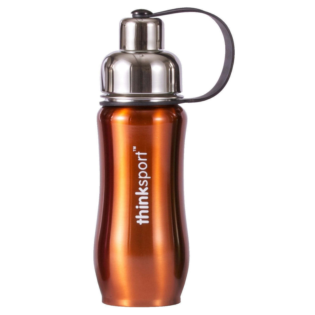 Thinksport Stainless Steel Sports Bottle - Orange - 12 oz,THINKSPORT,OxKom