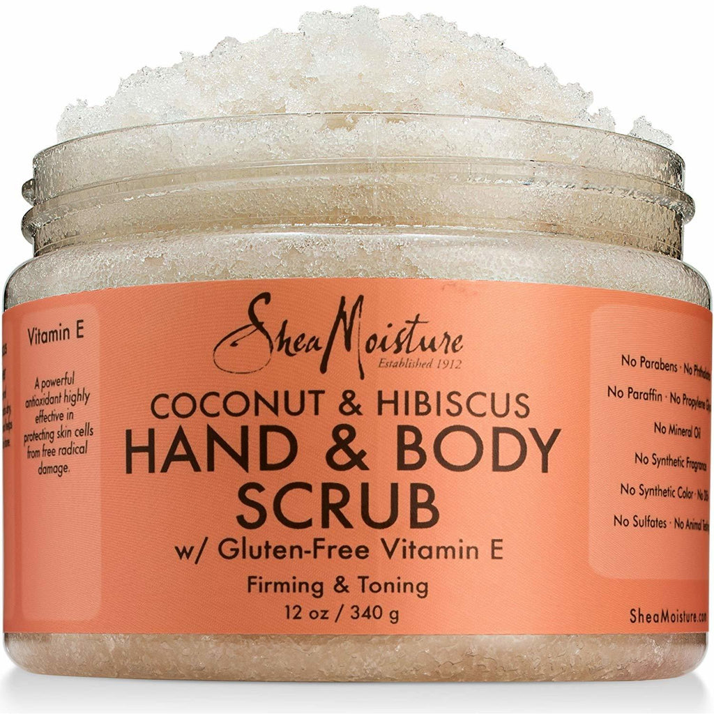 SheaMoisture Coconut & Hibiscus Hand & Body Scrub 12 oz,SheaMoisture,OxKom