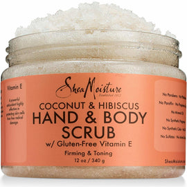 SheaMoisture Coconut & Hibiscus Hand & Body Scrub 12 oz,SheaMoisture,OxKom