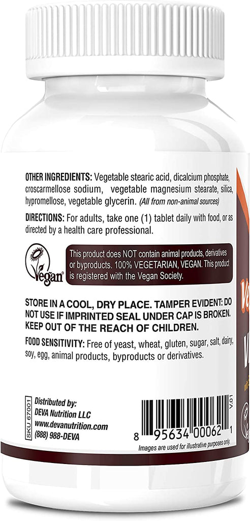 DEVA VEGAN VITAMIN C - 500 MG WITH ELDERBERRY