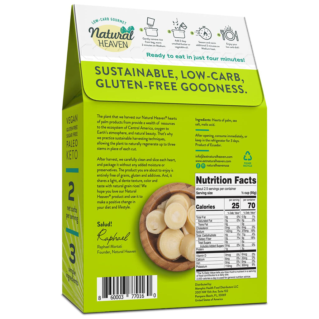 Natural Heaven White Rice Hearts Of Palm 9 oz.