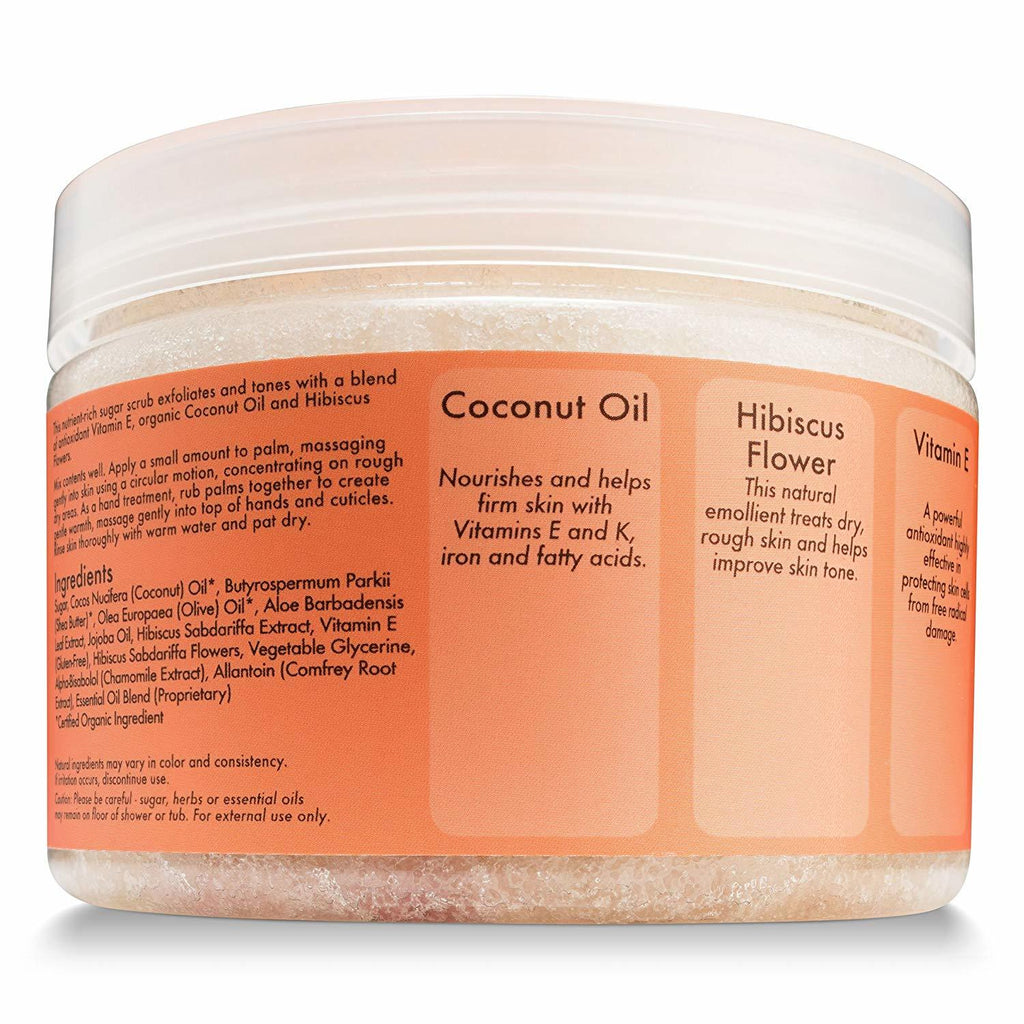 SheaMoisture Coconut & Hibiscus Hand & Body Scrub 12 oz,SheaMoisture,OxKom