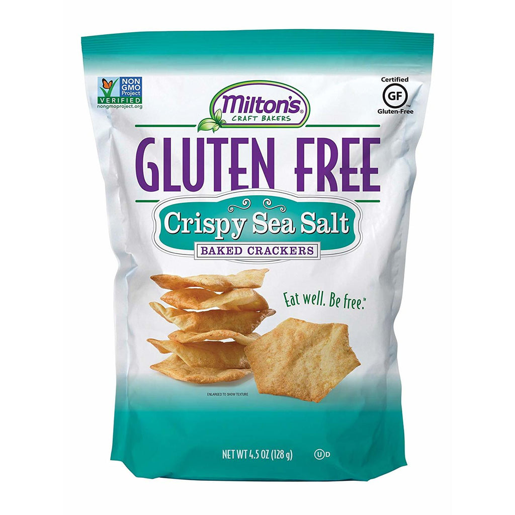 Milton's Craft Bakers Baked Crackers, Sea Salt, 4.5 oz,MILTONS,OxKom