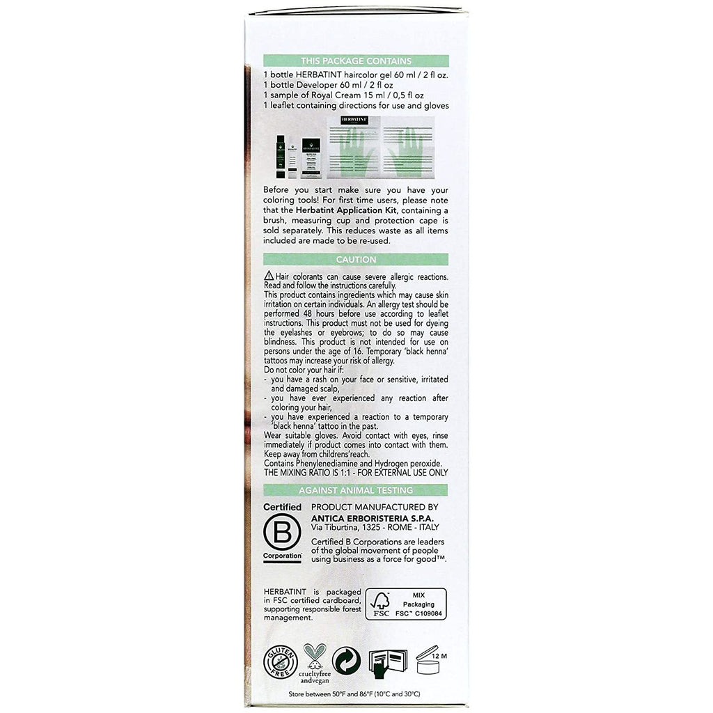 Herbatint Permanent Herbal Haircolour Gel 7R Copper Blonde - 135 ml,HERBATINT,OxKom
