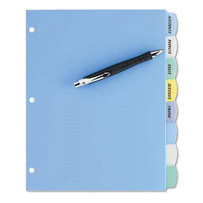 AVERY-DENNISON, Translucent Multicolor Big Tab Dividers, 8-Tab, 8-1/2 x 11,,AVERY,OxKom