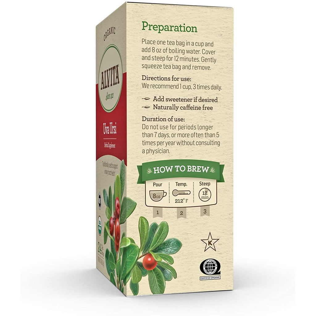 Alvita Teas Organic Uva Ursi Tea Bags - 24 Bags,ALVITA,OxKom