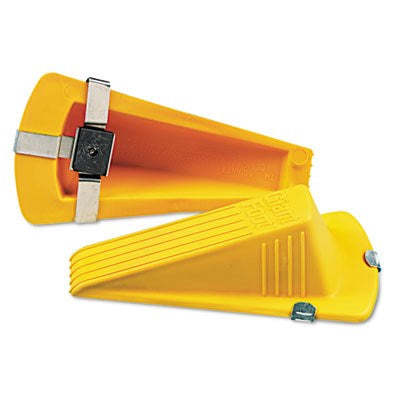 Giant Foot Magnetic Doorstop, No-Slip Rubber Wedge, 3-1/2w x 6-3/4dx2h, Yellow,MASTER CASTER COMPANY,OxKom