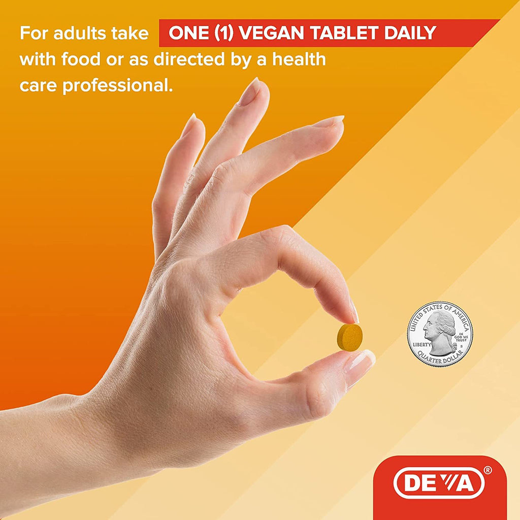 Deva Vegan Turmeric - Organic 90 Tabs,DEVA VEGAN VITAMINS,OxKom
