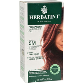 Herbatint Permanent Herbal Haircolour Gel 5M Light Mahogany Chestnut - 135 ml,HERBATINT,OxKom