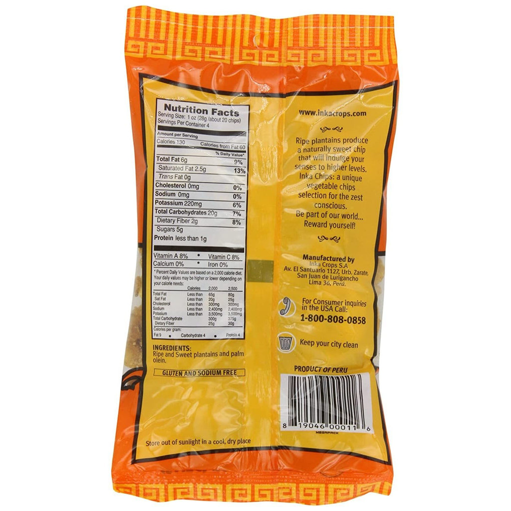 Inka Crops Plantain Chips - Sweet - 3.25 oz.,INKA CROPS,OxKom